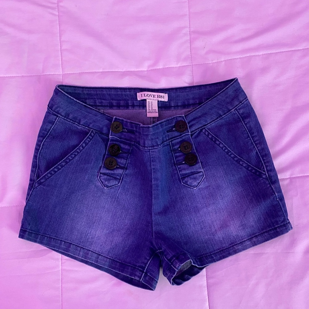 Denim shorts high wasted